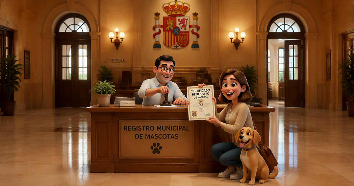 Inscripcion RIAC mascota España 2026 — registro nacional animales compania microchip