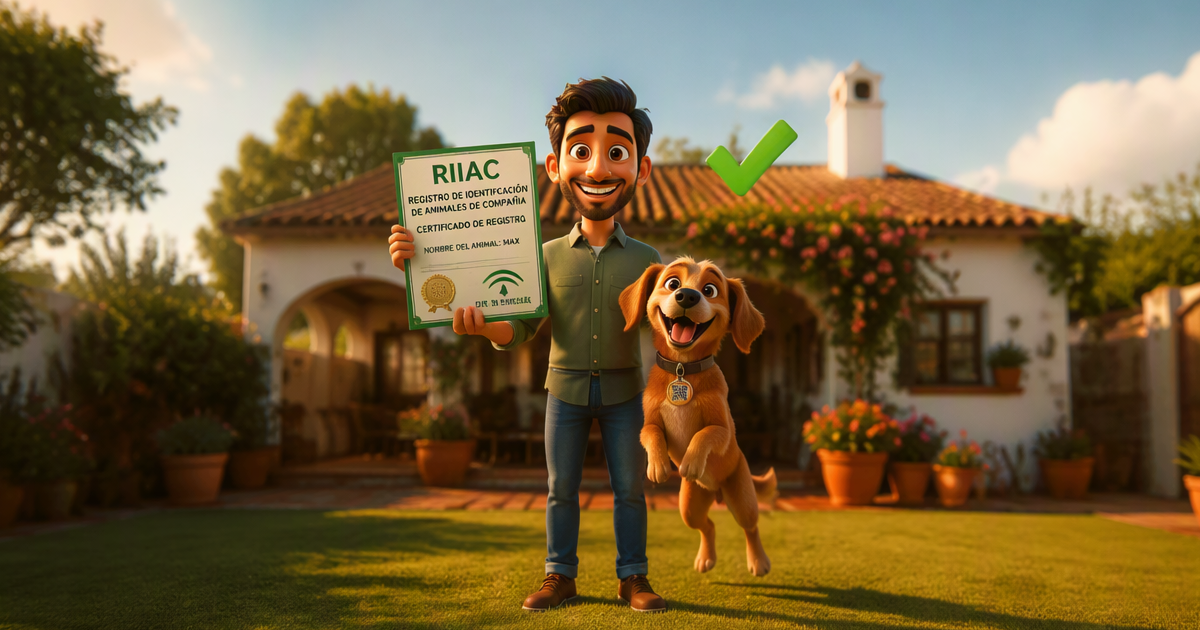 Mascota registrada microchip RIAC España 2026 — perro gato identificados y protegidos legalmente