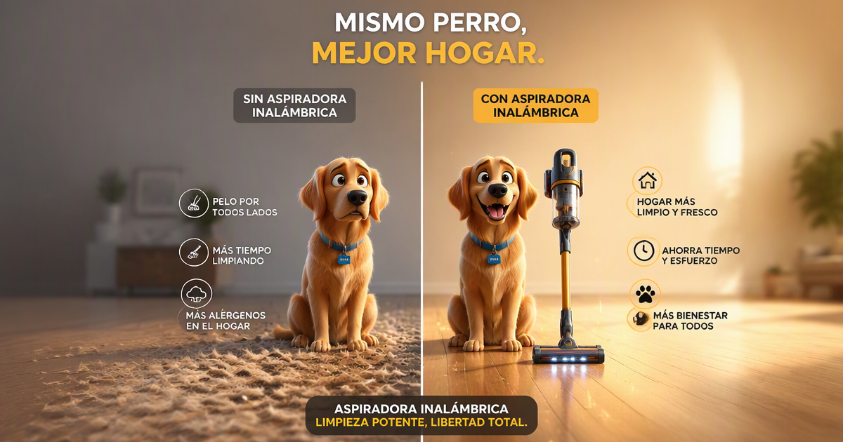 Filtración HEPA y sistema sellado en una aspiradora para hogares con mascotas