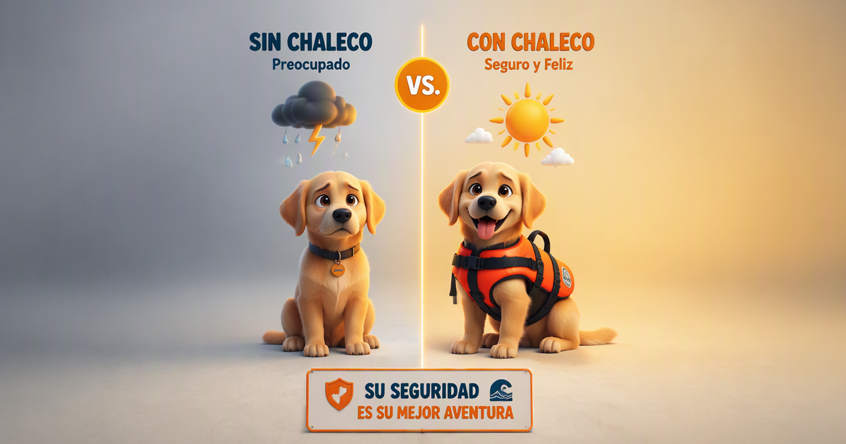 Seguridad canina en el agua y chalecos salvavidas