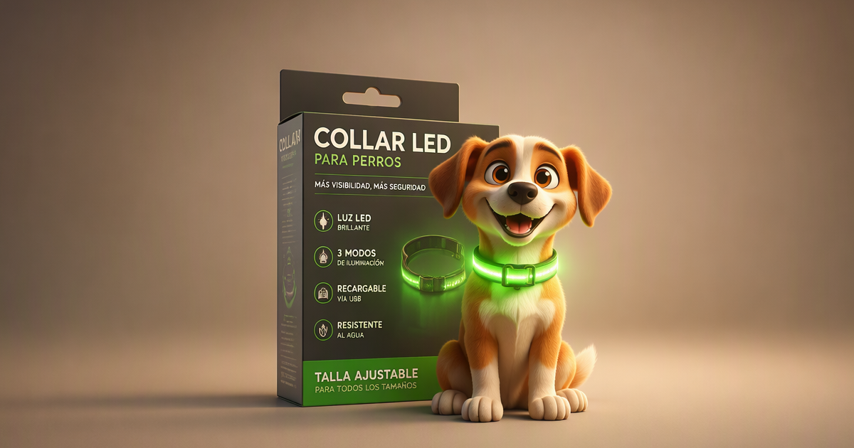 Tipos de luces LED para collares de perros