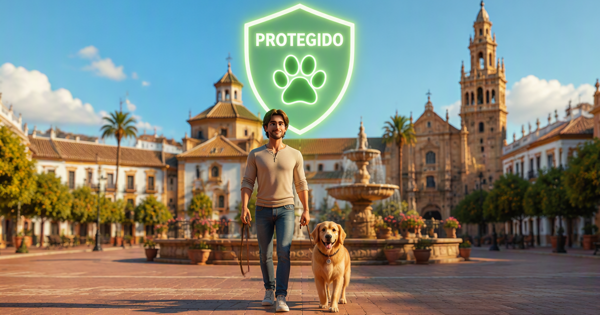 Propietario tranquilo con perro asegurado — resultado de tener seguro RC perro en España 2026