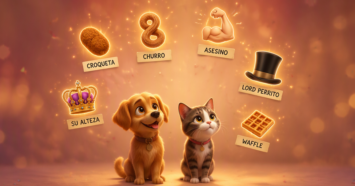 Registro legal nombre gracioso mascota España 2026 — Croqueta Bark Obama registrados microchip Ley 7/2023 Bienestar Animal nombre oficial veterinario