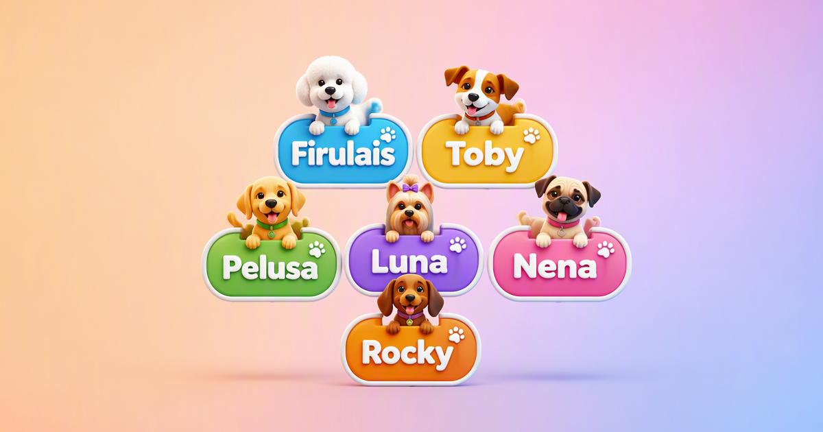 Colección de 200 nombres originales para perros machos
