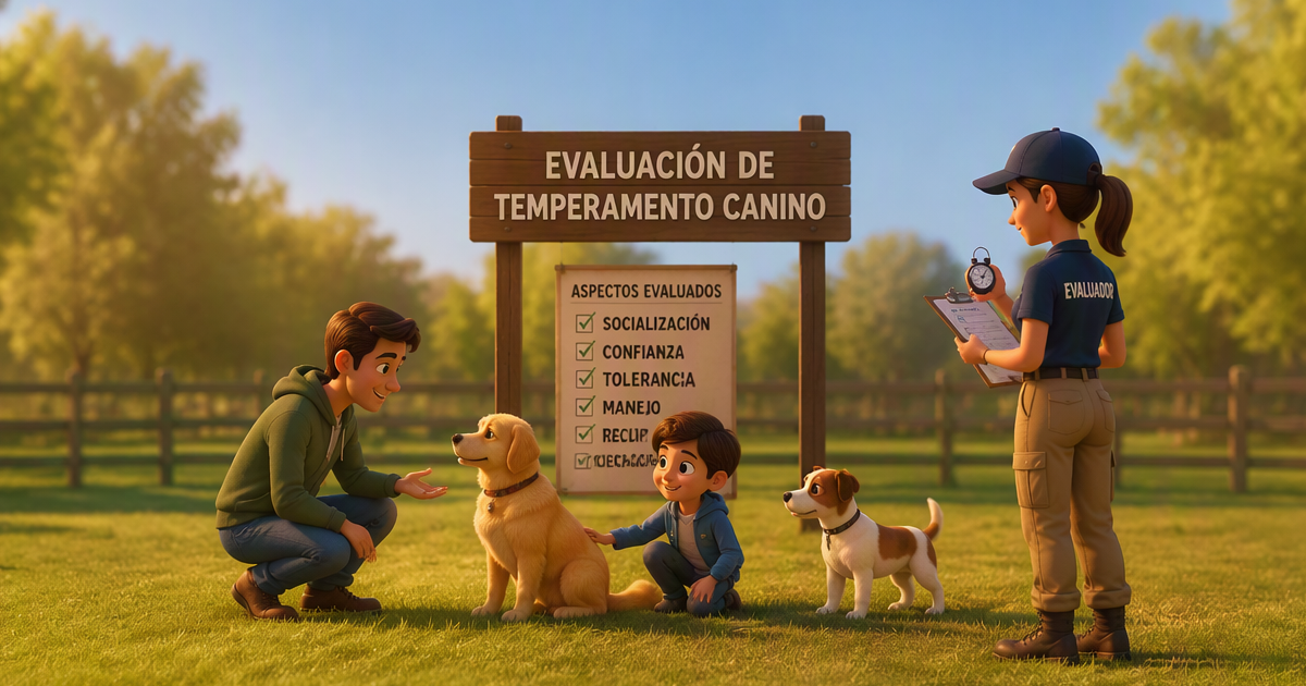 Fases del test sociabilidad perros — ejercicios evaluación conductual con extraños, ruidos, manejo